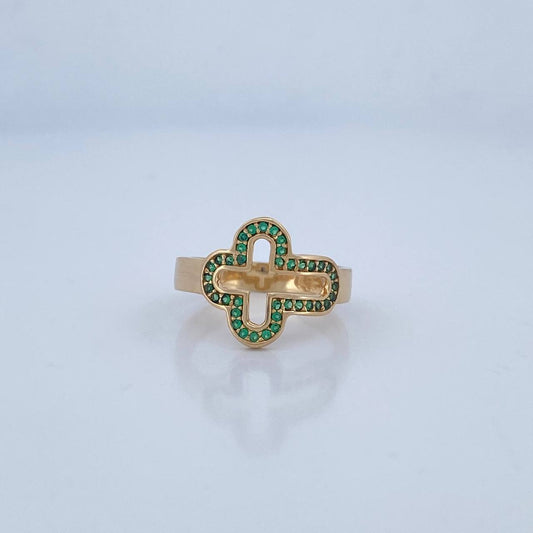 Anillo Silueta Cruz 3.25gr / T6 3/4 / Oro 18K &