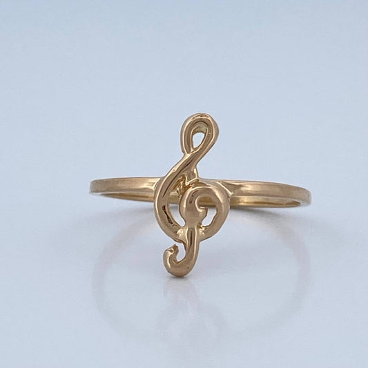 Anillo Nota Musical 1.45gr / T6 1/4 / Oro 18K &