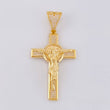 Dije Cruz Cristo San Benito 12g / 6.5cm Oro Amarillo 18K