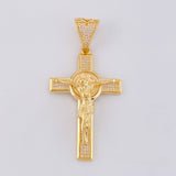 Dije Cruz Cristo San Benito 12g / 6.5cm Oro Amarillo 18K