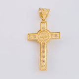 Dije Cruz Cristo San Benito 12g / 6.5cm Oro Amarillo 18K