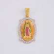 Dije Virgen de Guadalupe 7.2g / 3.7cm Dos Oros Amarillo Blanco 18K