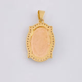 Dije Virgen de Guadalupe 7.2g / 3.7cm Dos Oros Amarillo Blanco 18K