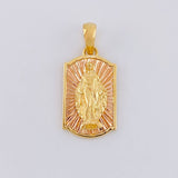 Dije Virgen de la Milagrosa 5.25g / 3.2cm Dos Oros Amarillo Rosa 18K