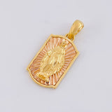 Dije Virgen de la Milagrosa 5.25g / 3.2cm Dos Oros Amarillo Rosa 18K