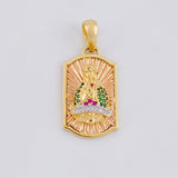 Dije Placa Virgen Guadalupe 6.3g / 3cm Tres Oros 18K