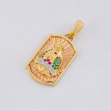 Dije Placa Virgen Guadalupe 6.3g / 3cm Tres Oros 18K