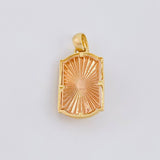 Dije Placa Virgen Guadalupe 6.3g / 3cm Tres Oros 18K