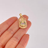 Dije Placa Virgen Guadalupe 6.3g / 3cm Tres Oros 18K