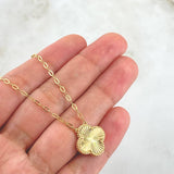 Cadena Aro Seguido Treból VCyA 4.6gr / 50cm / 1.8mm Diamantado Punteado Oro Amarillo Nac.Esp. 18K *