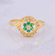 Anillo Ojo Flor 2.3g / T7 1/4 Oro Amarillo 18K