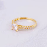 Anillo Solitario Tupido 2.75g / T7 1/2 Oro Amarillo 18K