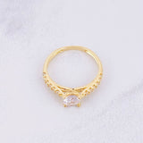 Anillo Solitario Tupido 2.75g / T7 1/2 Oro Amarillo 18K