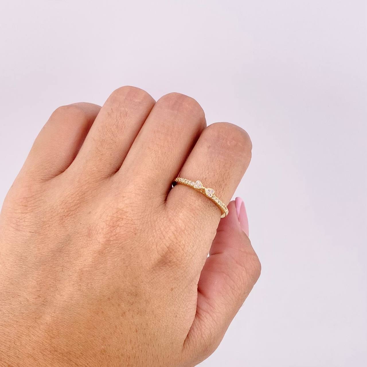 Anillo Moño Deluxe 2.6g / T8 Oro Amarillo 18K