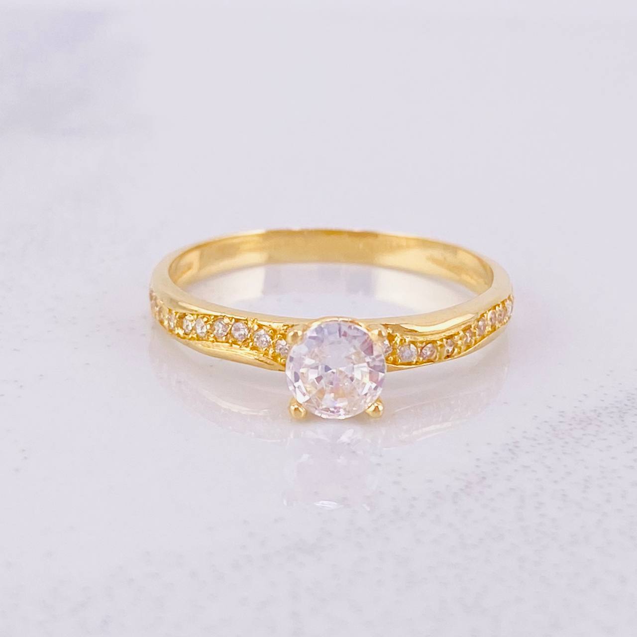 Anillo Carril Oleado 2g / T6 Oro Amarillo 18K