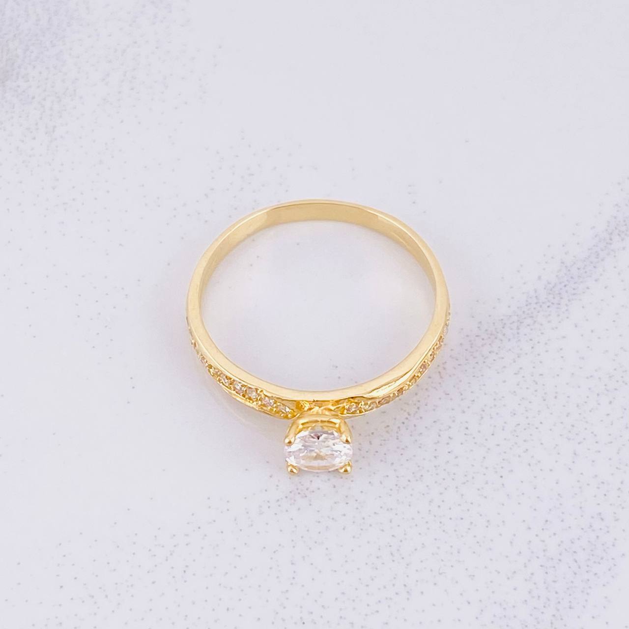 Anillo Carril Oleado 2g / T6 Oro Amarillo 18K