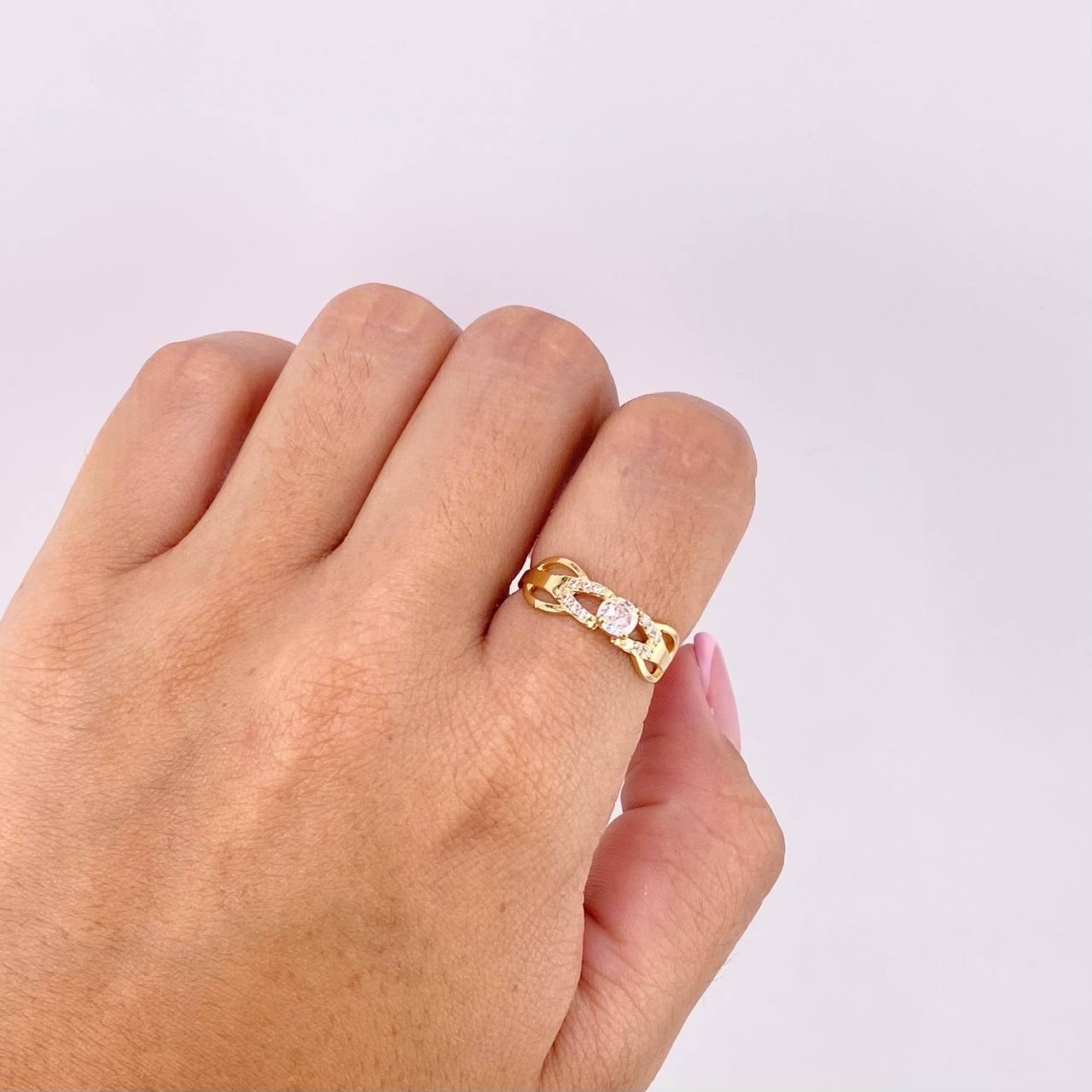 Anillo Solitario Unión 2.3g / T6 1/4 Oro Amarillo 18K