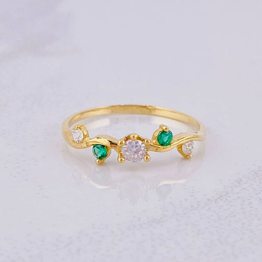 Anillo Pétalo 1.3g / T6 3/4 Oro Amarillo 18K