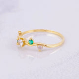 Anillo Pétalo 1.3g / T6 3/4 Oro Amarillo 18K
