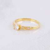 Anillo Piedra de Amor 2.1g / T7 1/4 Oro Amarillo 18K