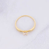 Anillo Solitario 1.4g / T6 1/4 Oro Amarillo 18K