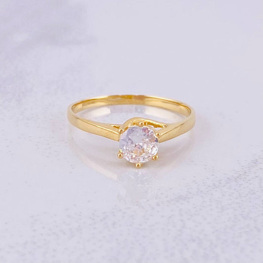 Anillo Solitario 1.55g / T6 Oro Amarillo 18K