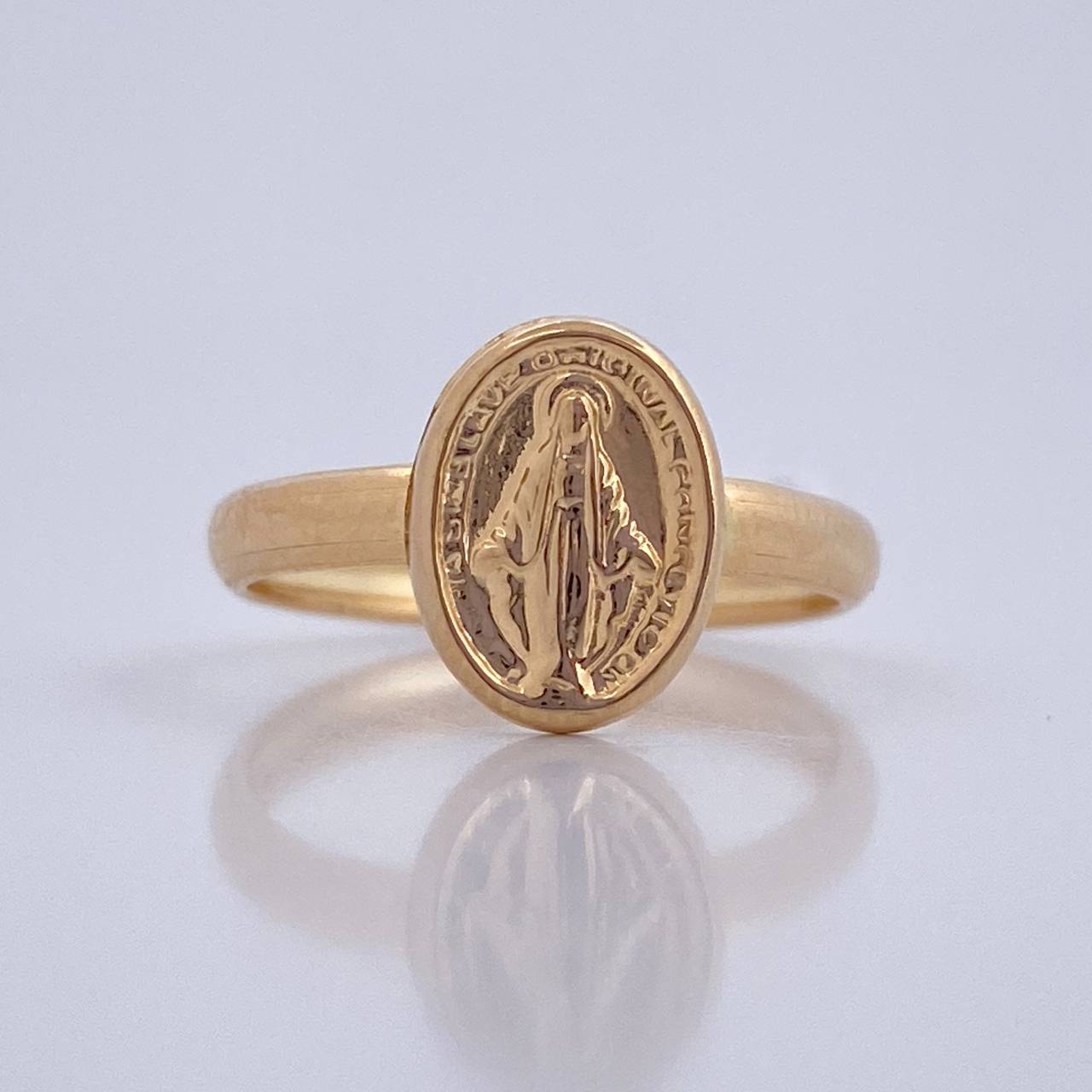 Anillo Virgen Milagrosa 1.05gr / T4 1/2 / Oro 18K &