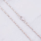 Cadena Morse Diamantada 6.25g / 45cm / 2mm Oro Blanco 18K