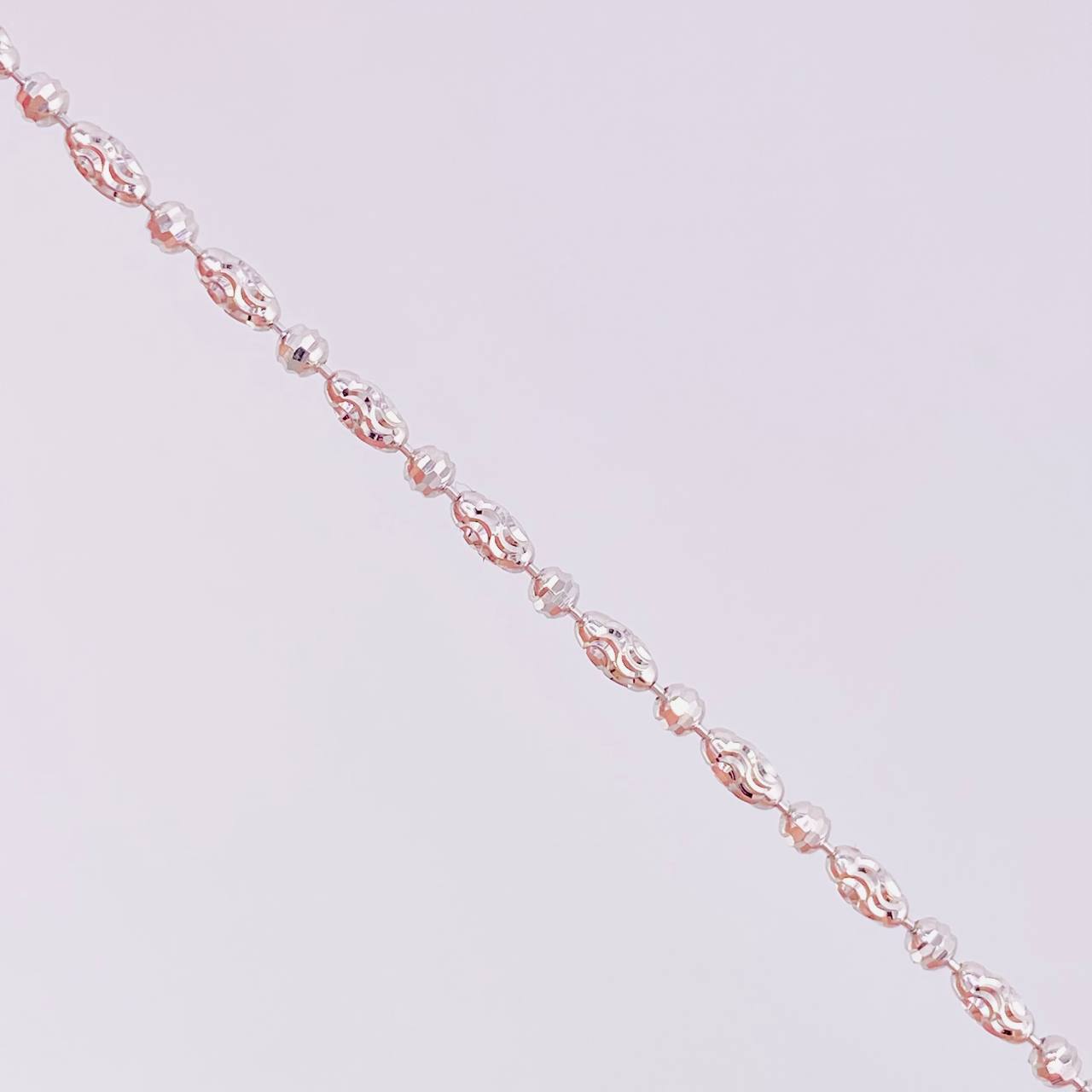 Cadena Morse Diamantada 6.3g / 45cm / 2mm Oro Blanco 18K