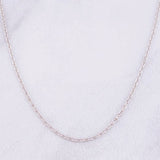 Cadena Aro Seguido 3.65g / 45cm / 1.5mm Oro Blanco 18K