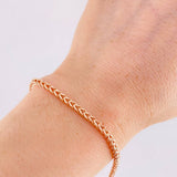 Pulso Franco 5.15g / 20.4cm / 2.8mm Oro Rosa 18K