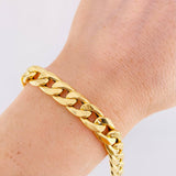 Pulso Cubano 10g / 20.9cm / 9.1mm Oro Amarillo 18K