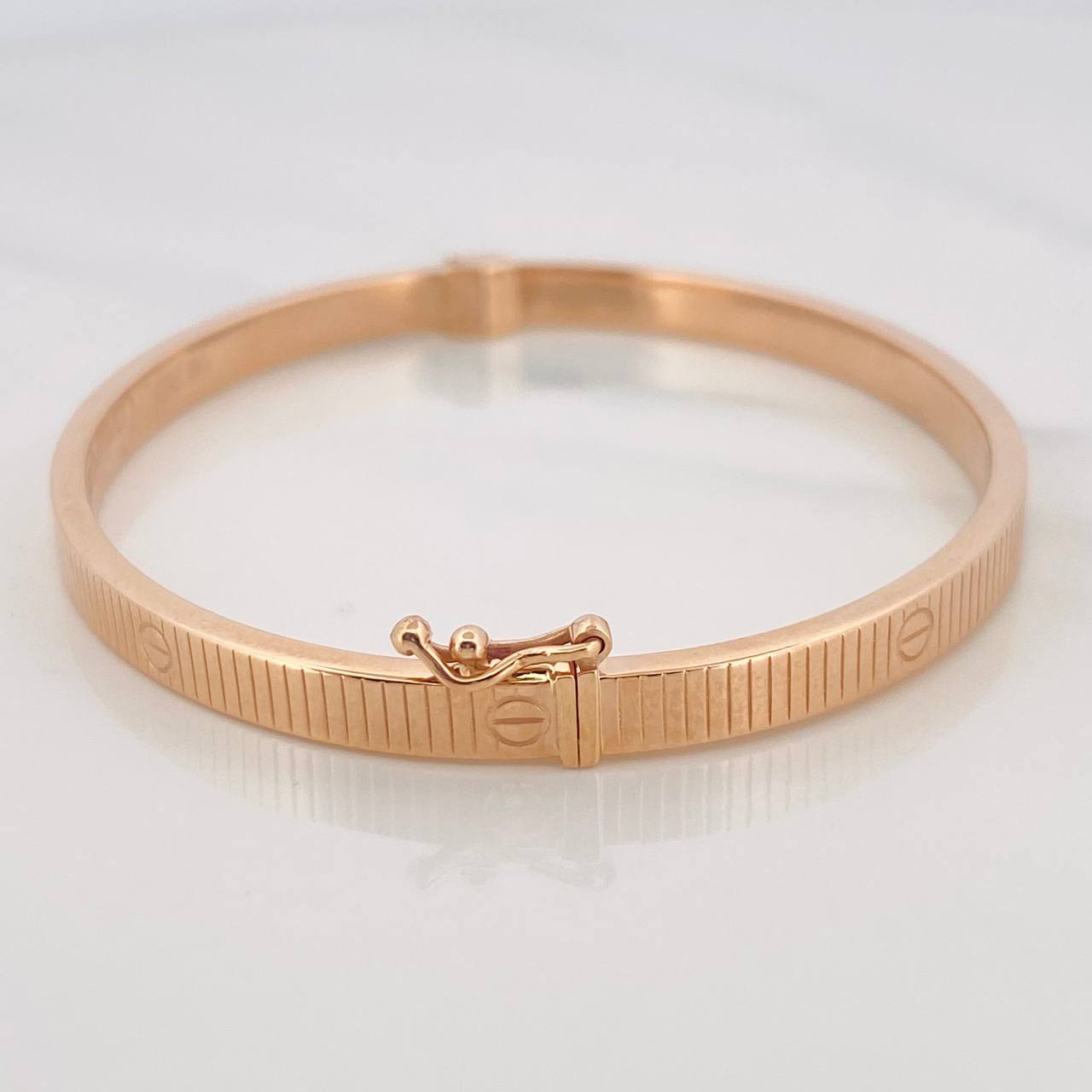 Pulso Aro Tornillo 6.25g / 16cm / 3.94mm Oro Rosa 18K
