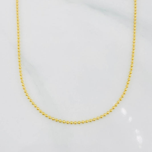 Cadena Militar 3.15g / 50cm / 1.23mm Oro Amarillo 18K