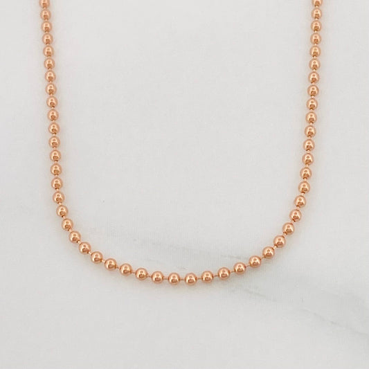 Cadena Militar 2g / 50cm / 1.03mm Oro Rosa 18K