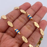 Cadena Rustica Tornillo 15.5gr / 64.5cm / 5.5mm Barril Estria Cauchos Verdes Rosados Azules Oro Amarillo 18K $