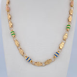 Cadena Rustica Tornillo 15.5gr / 64.5cm / 5.5mm Barril Estria Cauchos Verdes Rosados Azules Oro Amarillo 18K $