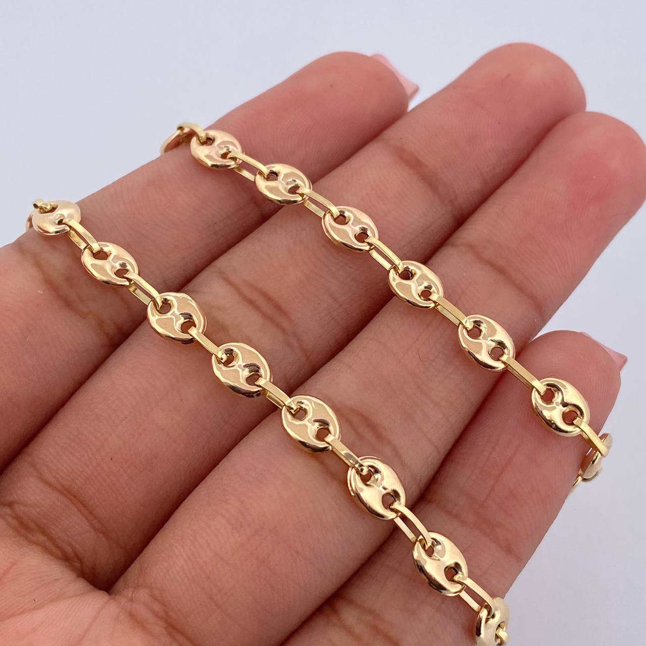 Cadena GC 8gr / 52cm / 4.4mm Oro Amarillo 18K $