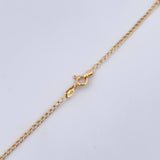 Cadena Espiga Trebol 6.95gr / 51.2cm / 1.2mm Electroestatico Negro Oro Amarillo 18K &