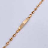 Pulso Bebé GC 1.7gr / 14.5cm / 3.1mm Placa Rectangular Curva Oro Amarillo 18K &