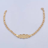 Pulso Bebé Ojiva 1.95gr / 15.1cm / 2.2mm Placa Nube Oro Amarillo 18K &