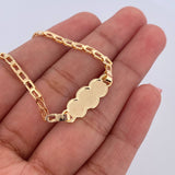 Pulso Bebé Ojiva 1.95gr / 15.1cm / 2.2mm Placa Nube Oro Amarillo 18K &
