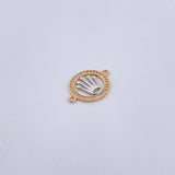 Herraje Corona RX 1.2gr / 2cm / Circones Blancos Dos Oros Amarillo Blanco 18K &