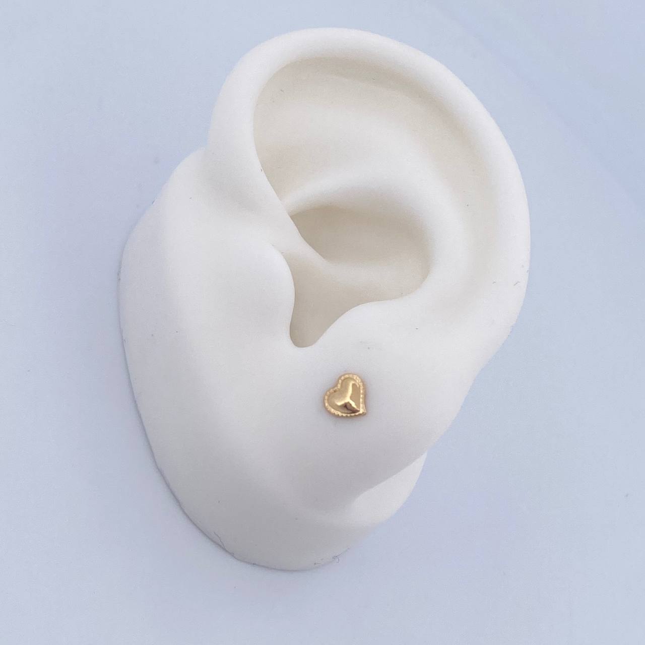 Topos Corazon 0.5gr / Punteados Oro Amarillo 18K $