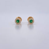 Topos Halo 0.7gr / Circones Blancos Verde Oro Amarillo 18K $