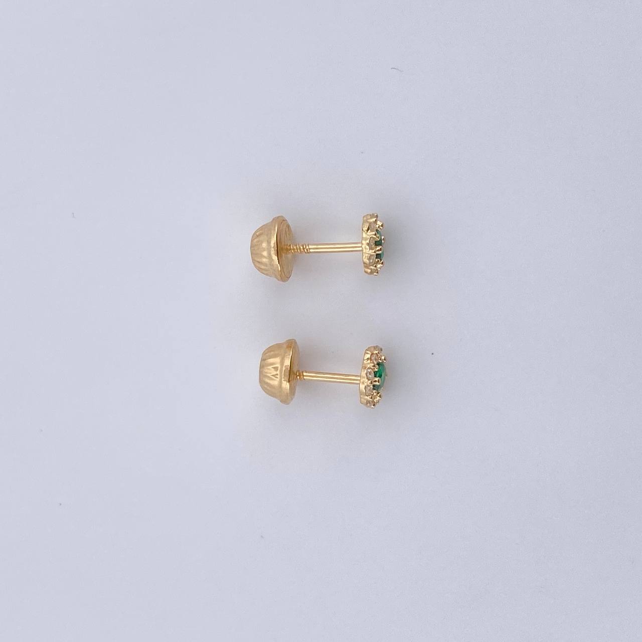Topos Halo 0.7gr / Circones Blancos Verde Oro Amarillo 18K $