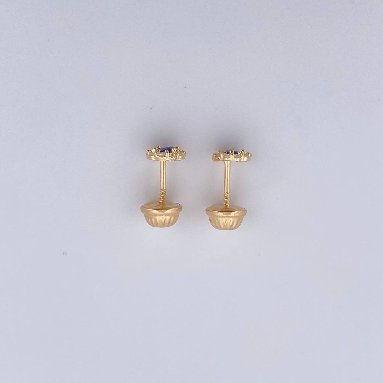 Topos Halo 0.75gr / Circones Blancos Azul  Oro Amarillo 18K $