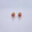 Topos Halo 0.9gr / Circones Blancos Fucsias Oro Amarillo 18K $