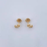Topos Ancla 0.75gr / Circones Blancos Oro Amarillo 18K $
