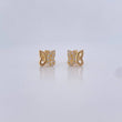 Topos Mariposa 0.9gr / Circones Blancos Oro Amarillo 18K $